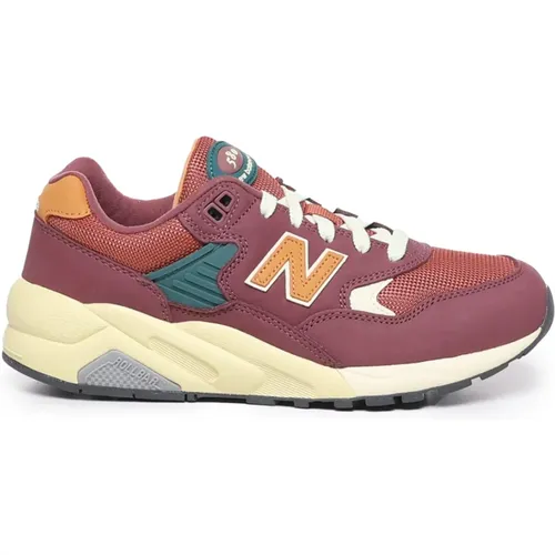 Bordeaux Sneakers with Mesh and Leather , male, Sizes: 6 UK - New Balance - Modalova