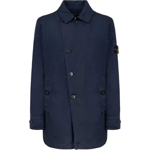 Dunkelblaue Jacke Stone Island - Stone Island - Modalova