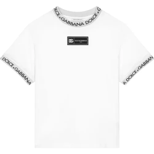 Optisches Weißes T-Shirt - Dolce & Gabbana - Modalova