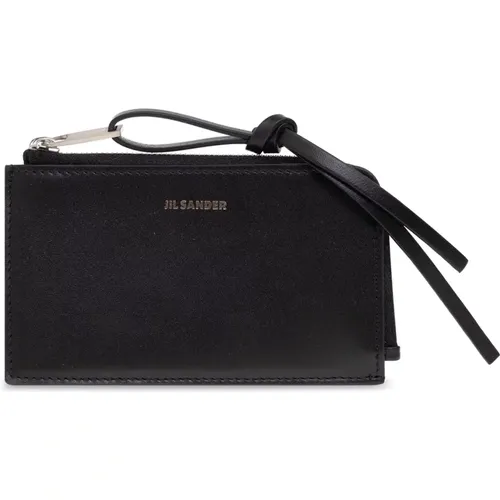 Card case with logo , male, Sizes: ONE SIZE - Jil Sander - Modalova