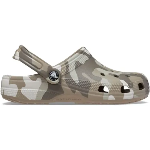 Camouflage Classic Printed Clogs , Herren, Größe: 38 EU - Crocs - Modalova