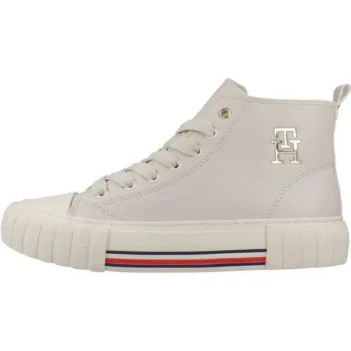 Hoher Lace-Up Sneaker , Herren, Größe: 37 EU - Tommy Hilfiger - Modalova