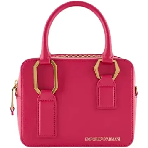 Fuchsia Top Handle Bag , female, Sizes: ONE SIZE - Emporio Armani - Modalova