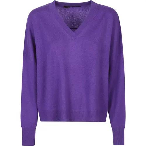 Amethyst High Low Boxy V Neck Sweater , female, Sizes: XS, S - 360cashmere - Modalova