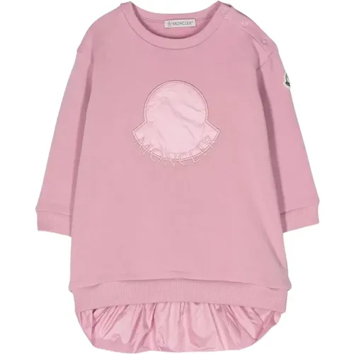 Rosa Sweatshirt Kleid für Mädchen - Moncler - Modalova