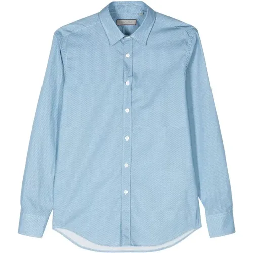 Micro Pattern Shirt , male, Sizes: M - Canali - Modalova