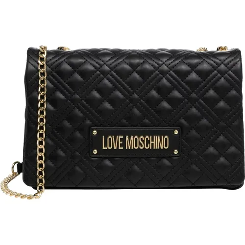 Logo Shoulder Bag with Magnet Closure , female, Sizes: ONE SIZE - Love Moschino - Modalova