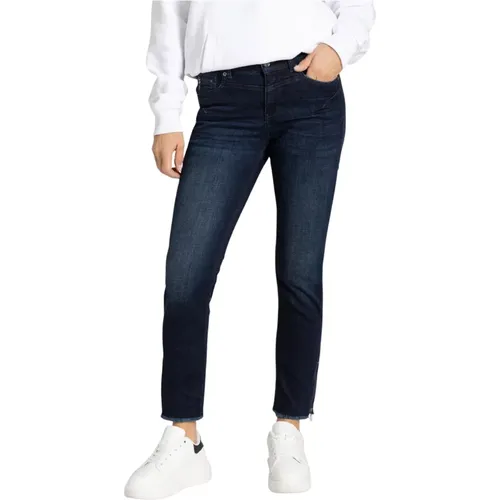 Dunkelblaue Denim Skinny Jeans , Damen, Größe: XS - MAC - Modalova