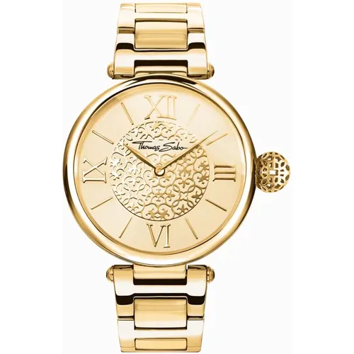 Damenuhr Edelstahl Quarz Gelbgold Wa0308-264-207-38 MM - Thomas Sabo - Modalova