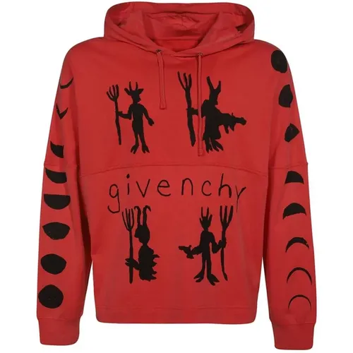 Cotton Sweatshirt with Hood , male, Sizes: S - Givenchy - Modalova