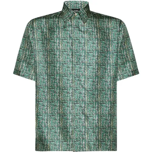 Mintgrüne Stylische Hemden,Short Sleeve Shirts - Fendi - Modalova