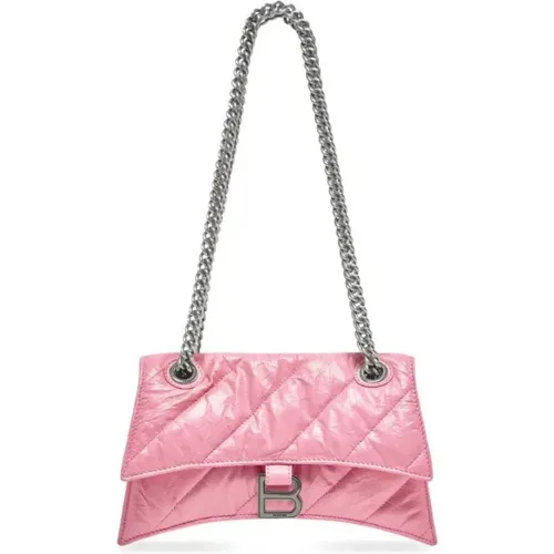 Crush Small Chain Quilted Bag , female, Sizes: ONE SIZE - Balenciaga - Modalova