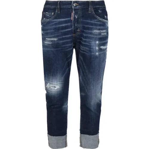 Slim-Fit Jeans with Ripped Details , male, Sizes: 2XL - Dsquared2 - Modalova