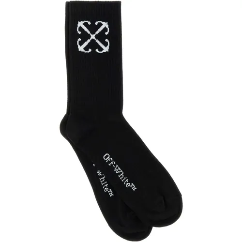 Stretch Cotton Socks , male, Sizes: M, L - Off White - Modalova