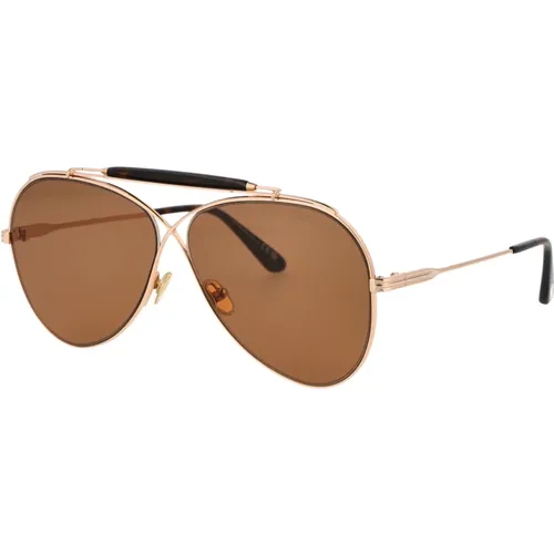 Stylische Sonnenbrille Ft0818 , Damen, Größe: 60 MM - Tom Ford - Modalova
