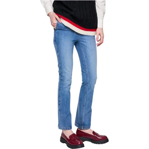 Slim Fit Jeans mit Taillenschlaufen , Damen, Größe: W32 - Silvian Heach - Modalova