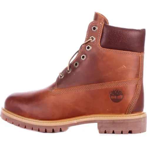 Braune Lederstiefel Thermosohle , Herren, Größe: 43 EU - Timberland - Modalova