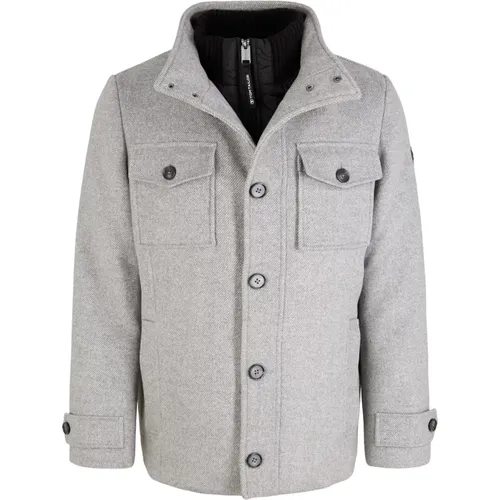 Jacke Winterjacke mit eingesetztem Stehkragen, Knopfleiste und seitlichen Eingrifftaschen , Herren, Größe: XL - Tom Tailor - Modalova