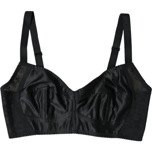 Schwarzes Bustier Crop Top , Damen, Größe: XS - Dolce & Gabbana - Modalova
