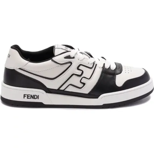 White Match Mix Vitello Logo , male, Sizes: 7 UK, 11 UK - Fendi - Modalova