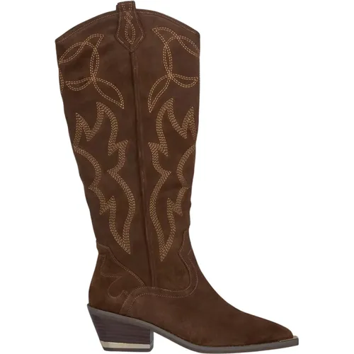 Cowboy style boot , female, Sizes: 4 UK, 5 UK, 6 UK, 9 UK - Alma en Pena - Modalova