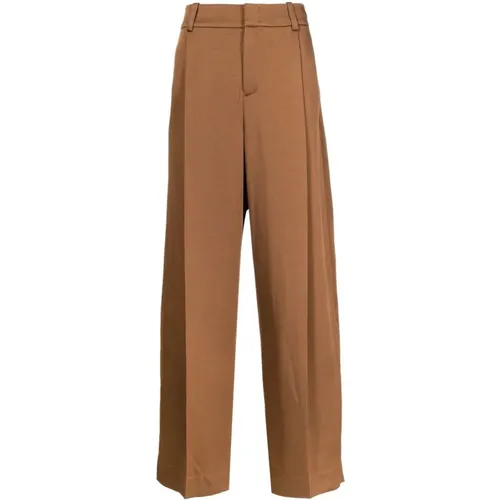 Wide leg casual trousers , female, Sizes: L - Vince - Modalova