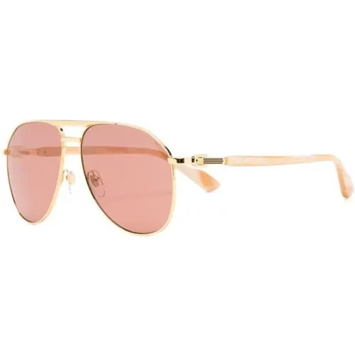 Gold Sunglasses with Original Accessories , male, Sizes: 59 MM - Gucci - Modalova