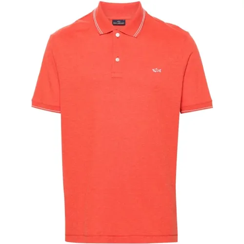 Cotton polo shirt with logo , male, Sizes: XL, 2XL, L, M - PAUL & SHARK - Modalova