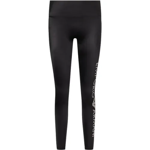 Leggings with Maxi Logo Lettering , female, Sizes: L - Emporio Armani - Modalova