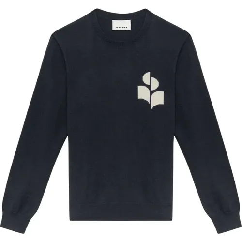 Midnight Evans Pullover Logo Intarsia , Herren, Größe: S - Isabel marant - Modalova