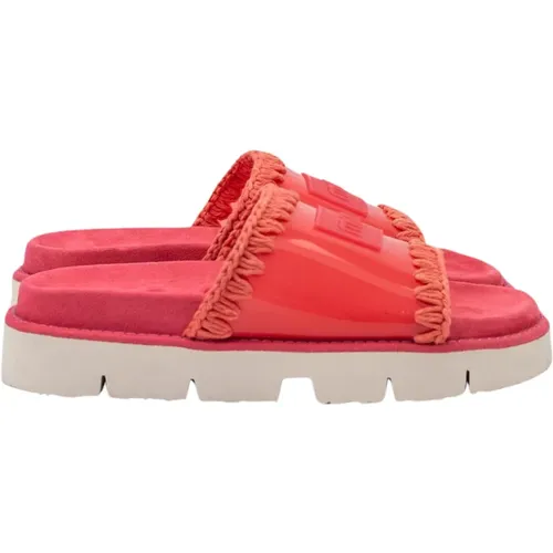 Bio Sandal Fuchsia Mix Monoband , Damen, Größe: 39 EU - Mou - Modalova