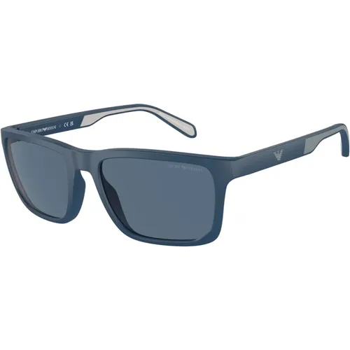 Stylische Sonnenbrille in Blau , unisex, Größe: 57 MM - Emporio Armani - Modalova