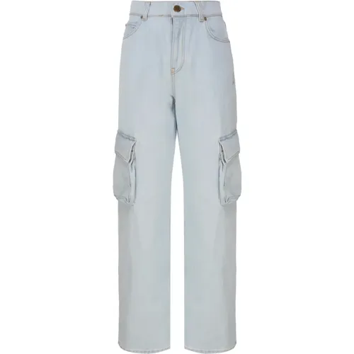Cargo Denim Jeans with Utility Pockets , female, Sizes: W27, W29, W28, W26 - pinko - Modalova