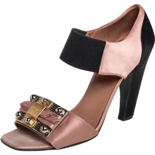 Pre-owned Satin sandals , female, Sizes: 4 UK - Prada Vintage - Modalova