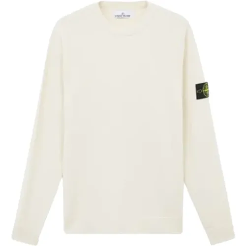 Ribbed Crewneck Sweater in Stretch Wool , male, Sizes: S - Stone Island - Modalova