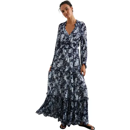 Indigo Frederica Maxi Chiffon Dress , female, Sizes: XS - Rails - Modalova