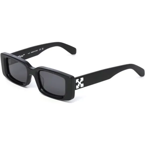 Schwarze Sonnenbrille Oeri084 1007 , unisex, Größe: 50 MM - Off White - Modalova