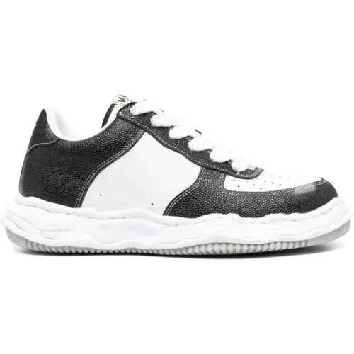 Wayne LOW Original Sole Basket Leather LOW TOP Sneaker /White , female, Sizes: 6 UK, 4 UK, 5 UK, 7 UK, 3 UK, 8 UK - Mihara Yasuhiro - Modalova