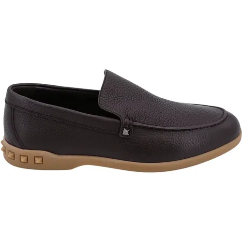 Braune Loafer Schuhe , Herren, Größe: 39 EU - Valentino Garavani - Modalova