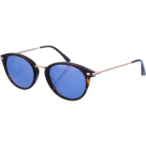 Circular Acetate Sunglasses with Metal Details , female, Sizes: ONE SIZE - Calvin Klein - Modalova