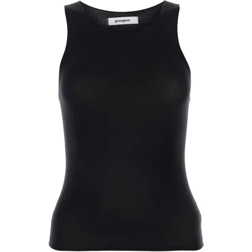 Schwarzes Nylon Tank Top , Damen, Größe: M - Gimaguas - Modalova