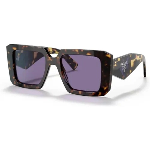 Square Sunglasses Tortoise Violet , female, Sizes: ONE SIZE - Prada - Modalova