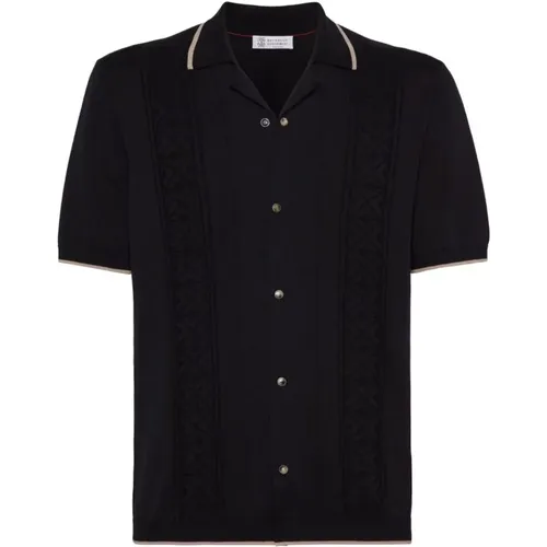 Cotton polo shirt , male, Sizes: L - BRUNELLO CUCINELLI - Modalova
