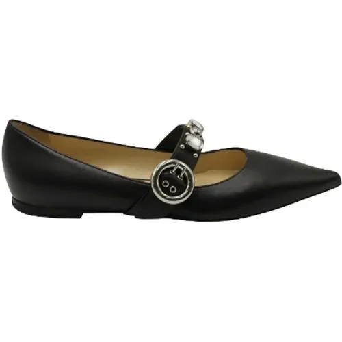 Pre-owned Leather flats , female, Sizes: 2 1/2 UK - Jimmy Choo Pre-owned - Modalova