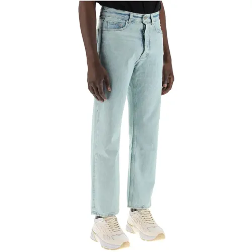 Jeans mit gesticktem Logo , Herren, Größe: W32 - Palm Angels - Modalova