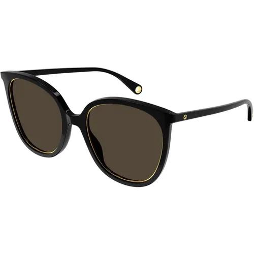 Brown Sunglasses Gg1076S 002 , female, Sizes: 56 MM - Gucci - Modalova