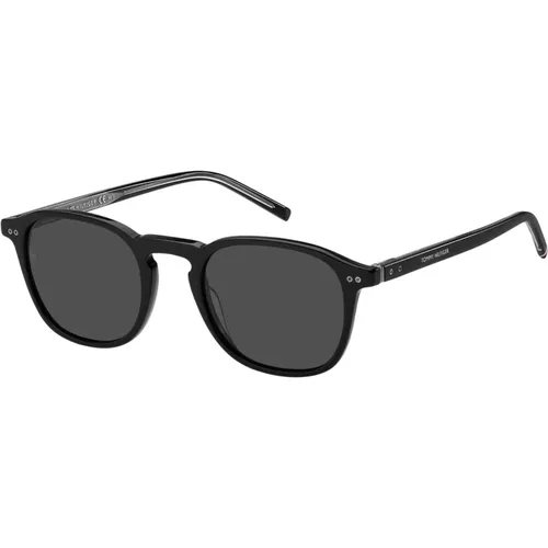 Schwarze/Graue Sonnenbrille TH 1939/S , Herren, Größe: 51 MM - Tommy Hilfiger - Modalova