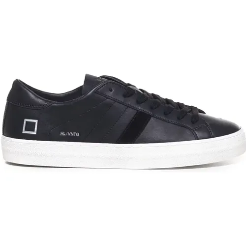 Schwarze Sneakers mit Baumwollmischung , Herren, Größe: 43 EU - D.A.T.E. - Modalova