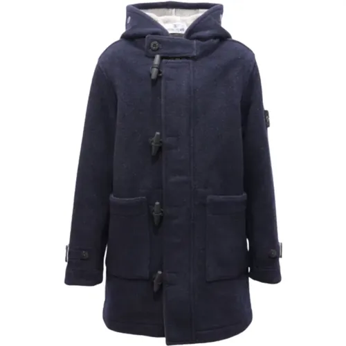 Blauer Parka Mantel mit Kapuze - Stone Island - Modalova