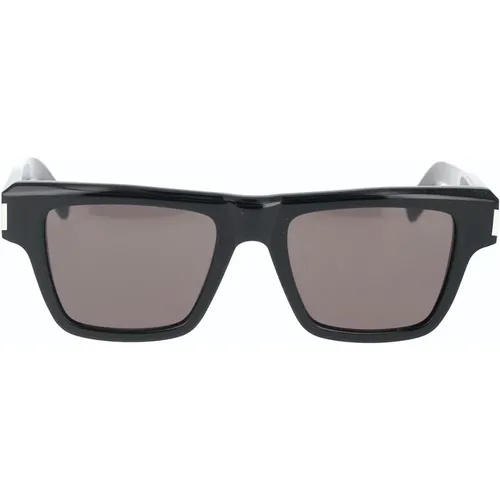 Mutige Herrensonnenbrille mit ikonischen Metalleckdetails , Herren, Größe: 51 MM - Saint Laurent - Modalova